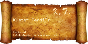 Kuster Teréz névjegykártya